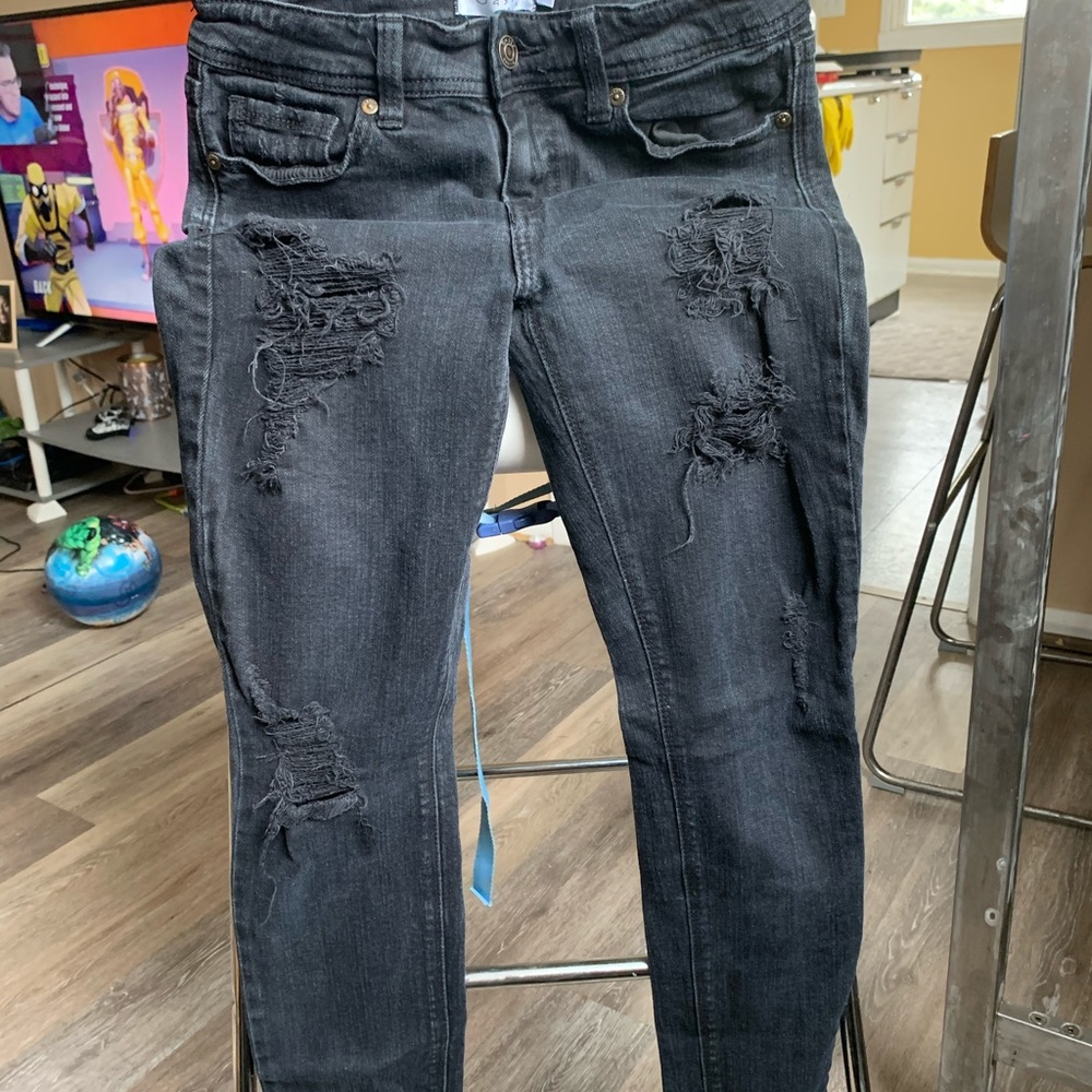 Distressed jeans